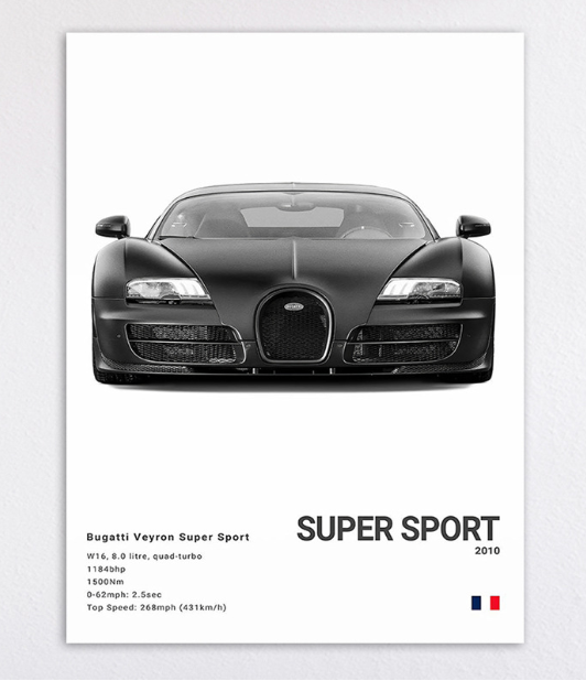 Home Porsche Poster Decoration Art (One Piece)