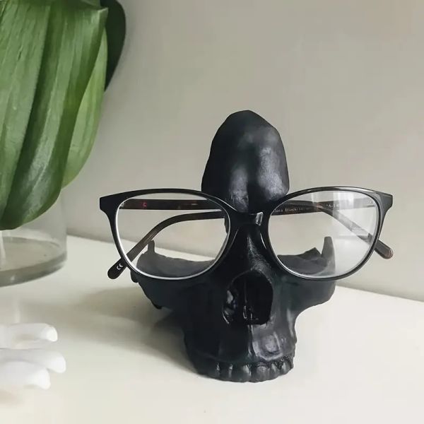 Gothic Skeleton Eyeglass Holder Craft Statue Decoration