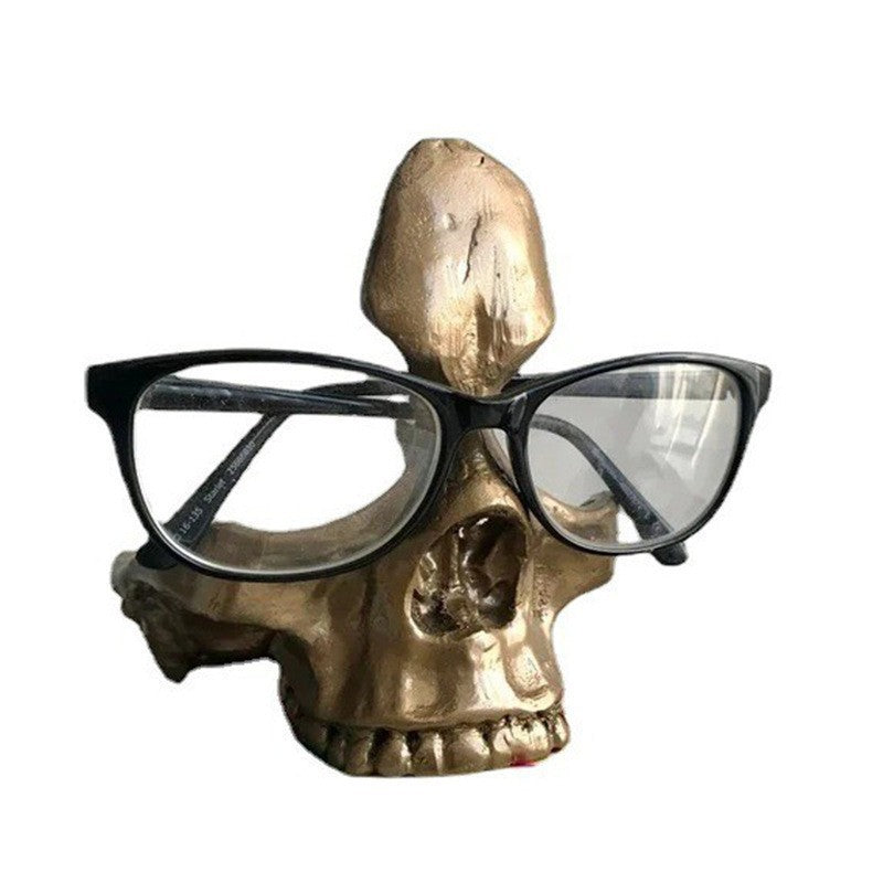 Gothic Skeleton Eyeglass Holder Craft Statue Decoration