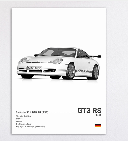 Home Porsche Poster Decoration Art (One Piece)